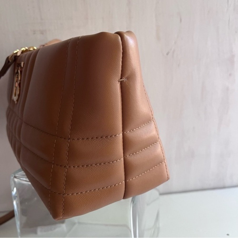 BURBERRY Small Lola Quilted Leather Shoulder Bag- Marple Brown - Picture 6 of 13